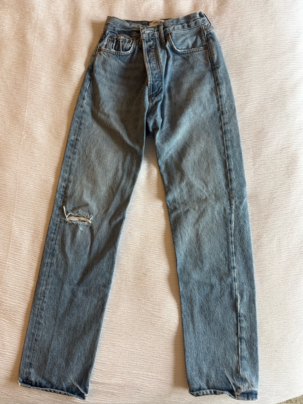 Agolde Light Blue Straight Leg 90s Pinch Jeans